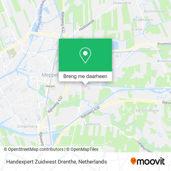 Handexpert Zuidwest Drenthe kaart