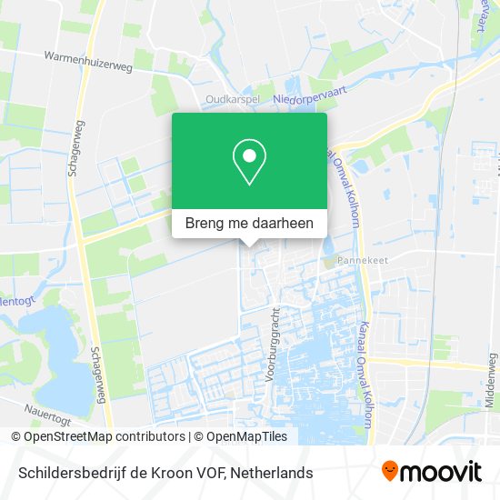 Schildersbedrijf de Kroon VOF kaart