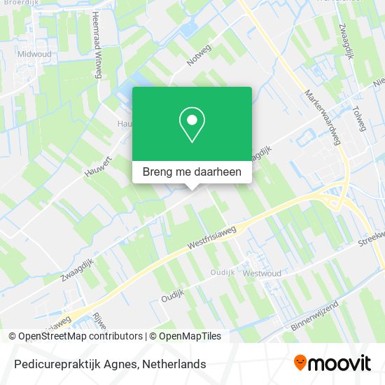 Pedicurepraktijk Agnes kaart