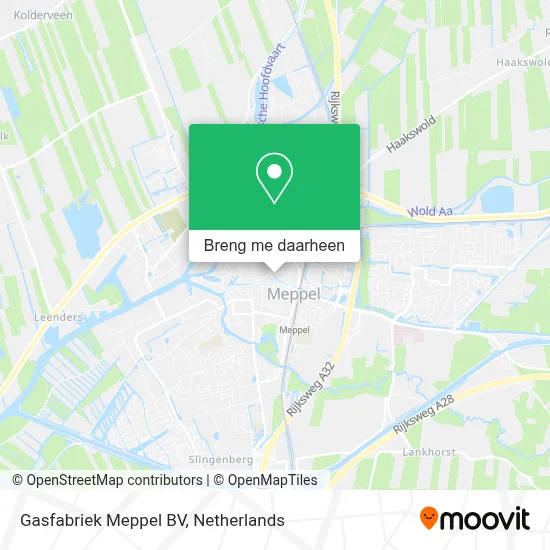 Gasfabriek Meppel BV kaart