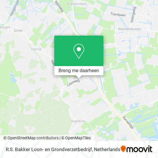 R.S. Bakker Loon- en Grondverzetbedrijf kaart