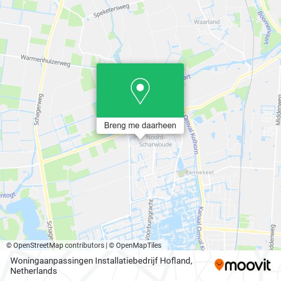 Woningaanpassingen Installatiebedrijf Hofland kaart