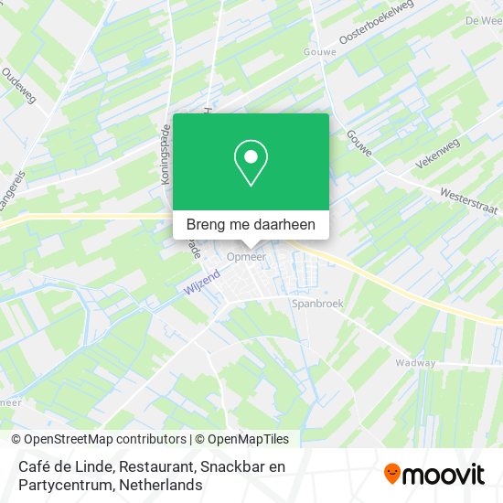 Café de Linde, Restaurant, Snackbar en Partycentrum kaart