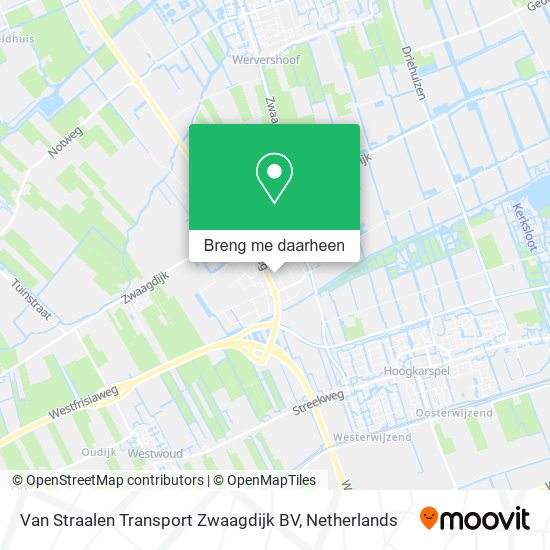 Van Straalen Transport Zwaagdijk BV kaart