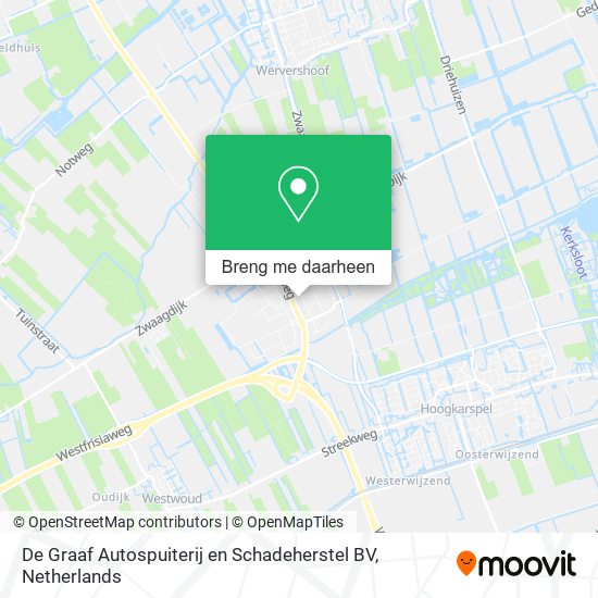 De Graaf Autospuiterij en Schadeherstel BV kaart