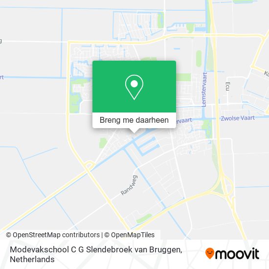 Modevakschool C G Slendebroek van Bruggen kaart