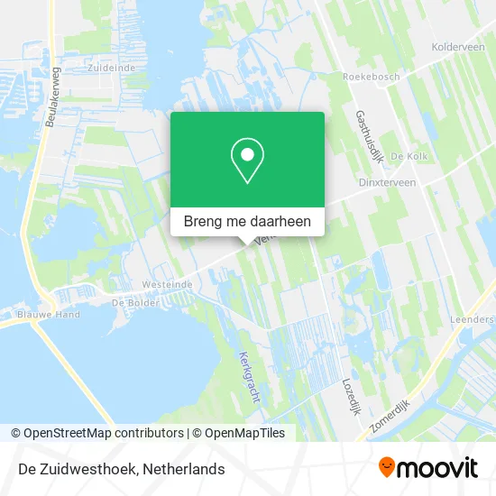 De Zuidwesthoek kaart