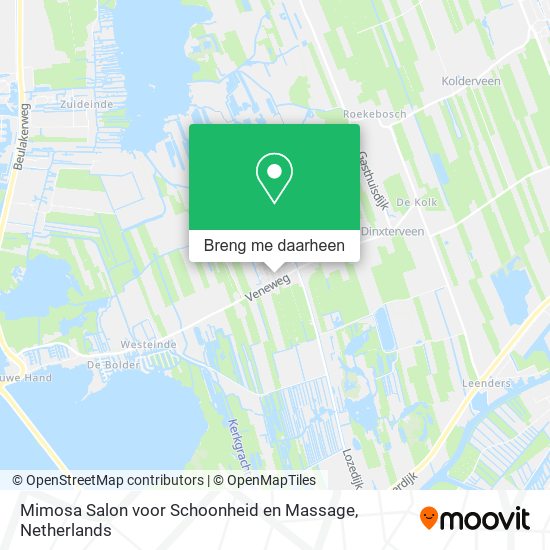 Mimosa Salon voor Schoonheid en Massage kaart