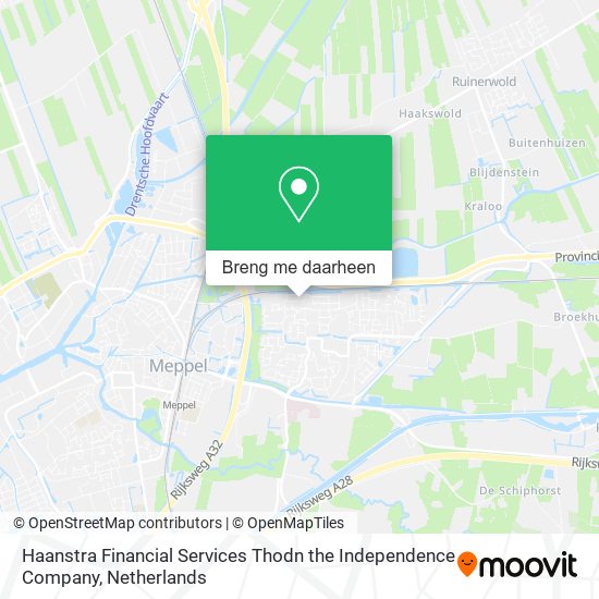 Haanstra Financial Services Thodn the Independence Company kaart