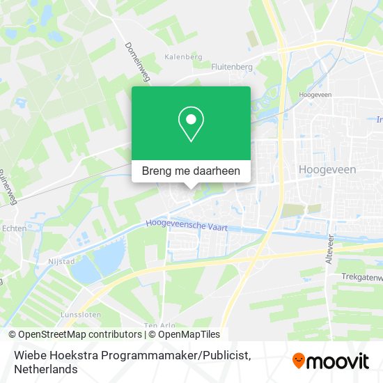 Wiebe Hoekstra Programmamaker / Publicist kaart