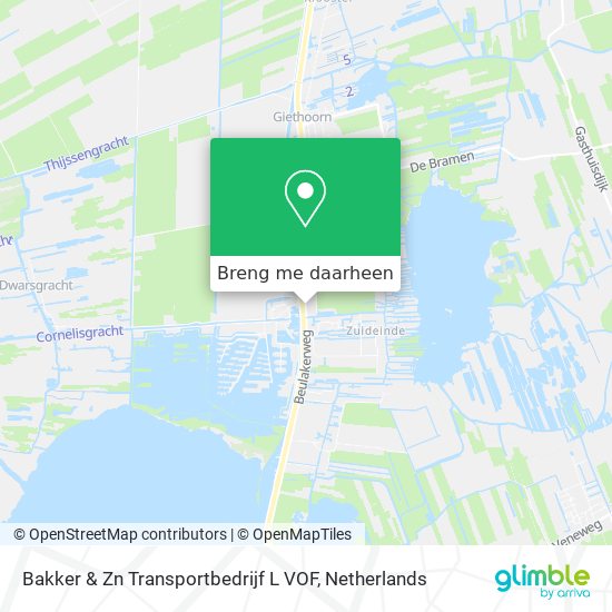 Bakker & Zn Transportbedrijf L VOF kaart