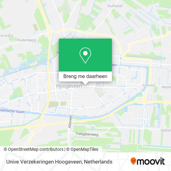 Unive Verzekeringen Hoogeveen kaart