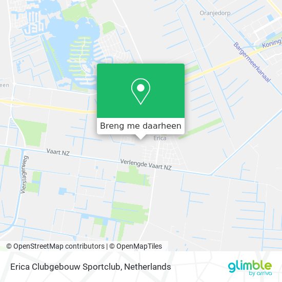 Erica Clubgebouw Sportclub kaart