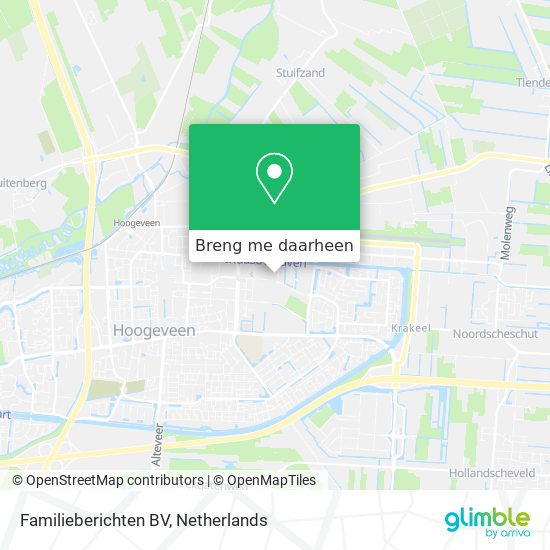 Familieberichten BV kaart