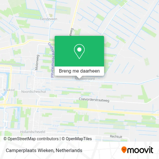 Camperplaats Wieken kaart