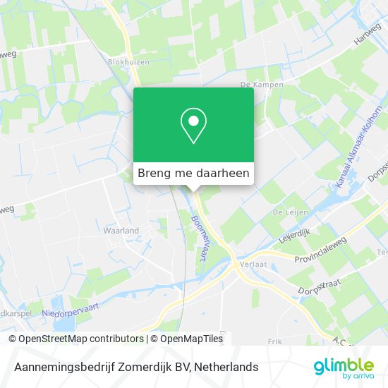 Aannemingsbedrijf Zomerdijk BV kaart