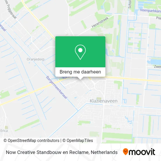 Now Creative Standbouw en Reclame kaart