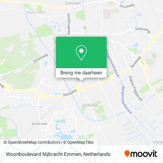 Woonboulevard Nijbracht Emmen kaart