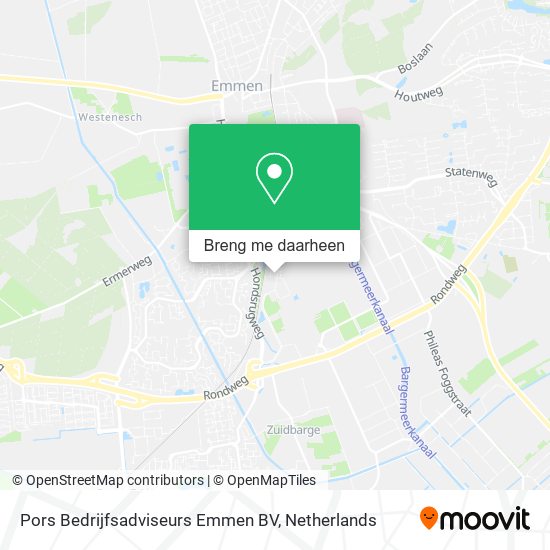 Pors Bedrijfsadviseurs Emmen BV kaart