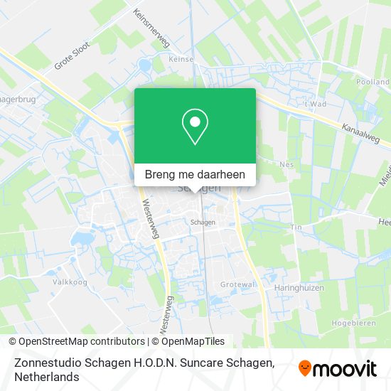 Zonnestudio Schagen H.O.D.N. Suncare Schagen kaart