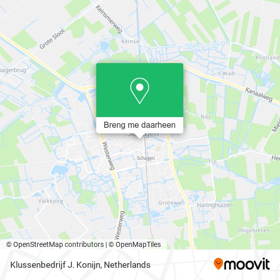 Klussenbedrijf J. Konijn kaart