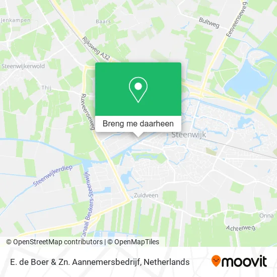 E. de Boer & Zn. Aannemersbedrijf kaart