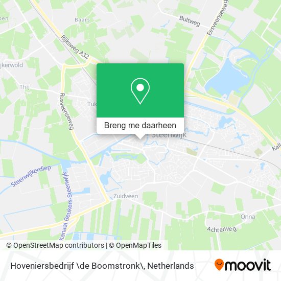 Hoveniersbedrijf \de Boomstronk\ kaart