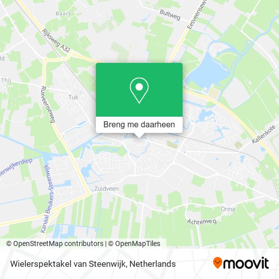 Wielerspektakel van Steenwijk kaart