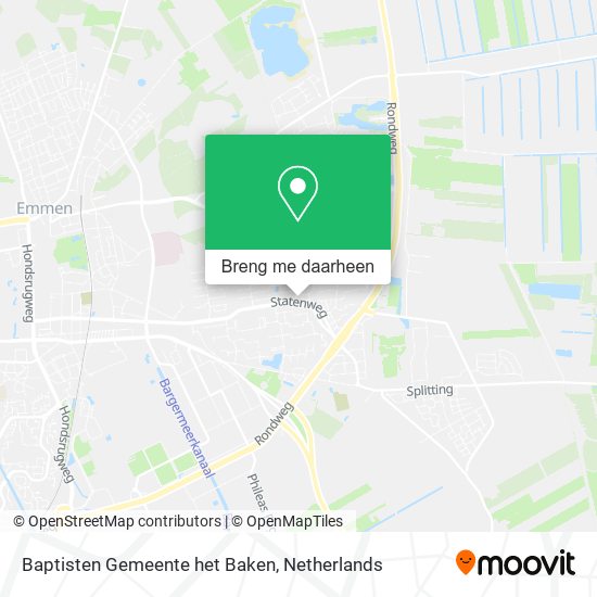 Baptisten Gemeente het Baken kaart