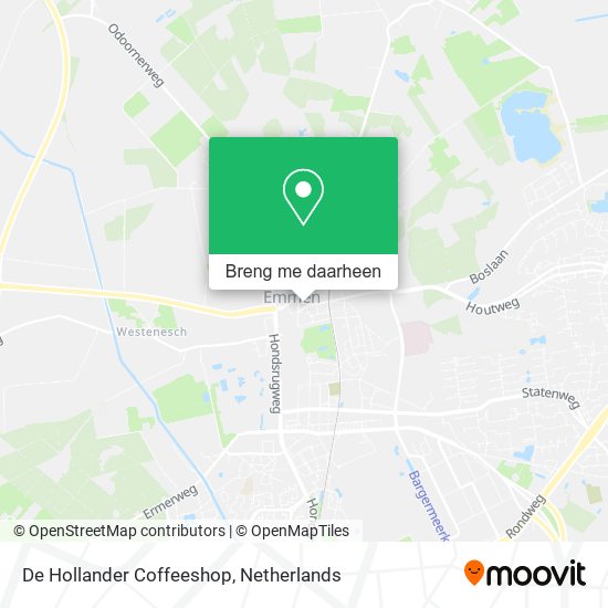 De Hollander Coffeeshop kaart