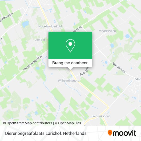 Dierenbegraafplaats Larixhof kaart