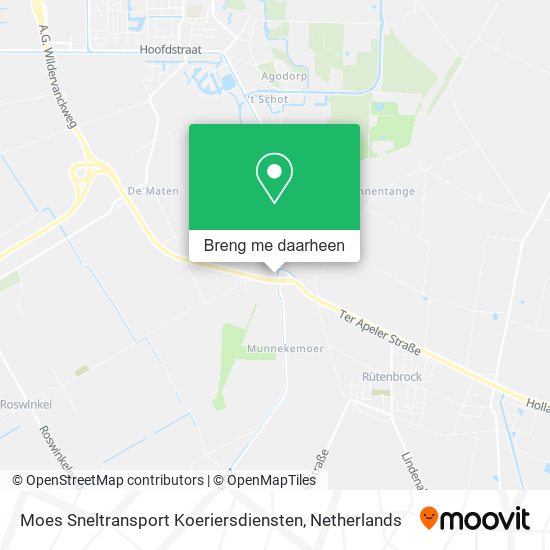 Moes Sneltransport Koeriersdiensten kaart