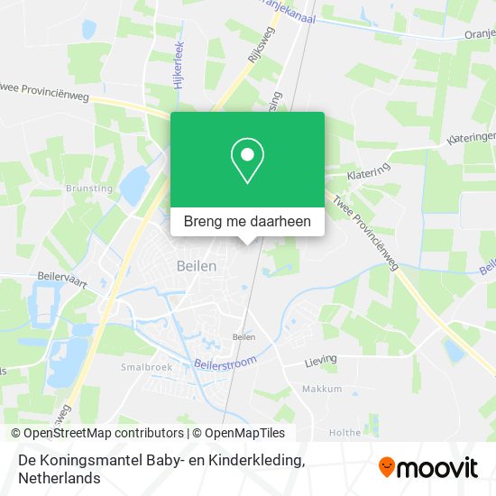 De Koningsmantel Baby- en Kinderkleding kaart