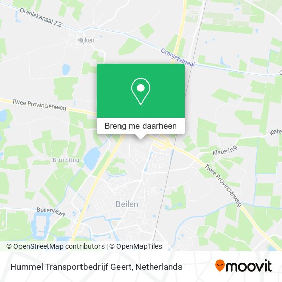 Hummel Transportbedrijf Geert kaart