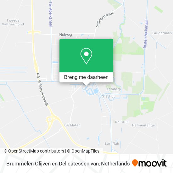 Brummelen Olijven en Delicatessen van kaart