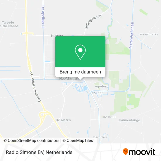 Radio Simone BV kaart