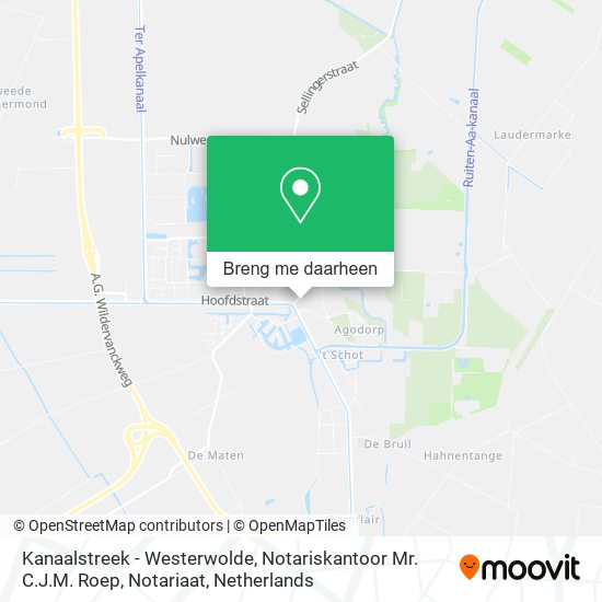 Kanaalstreek - Westerwolde, Notariskantoor Mr. C.J.M. Roep, Notariaat kaart