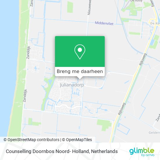 Counselling Doornbos Noord- Holland kaart