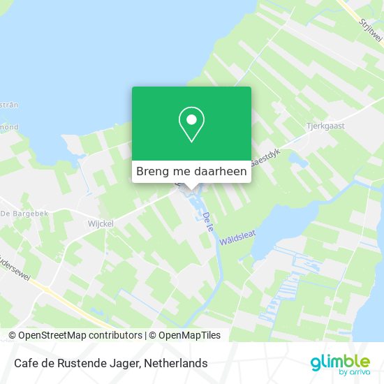 Cafe de Rustende Jager kaart