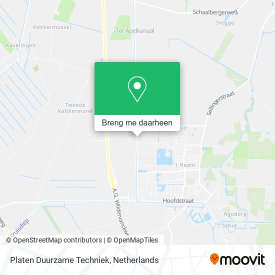 Platen Duurzame Techniek kaart