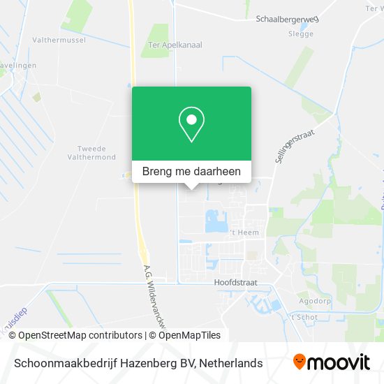 Schoonmaakbedrijf Hazenberg BV kaart