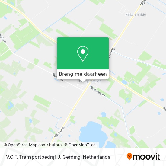 V.O.F. Transportbedrijf J. Gerding kaart