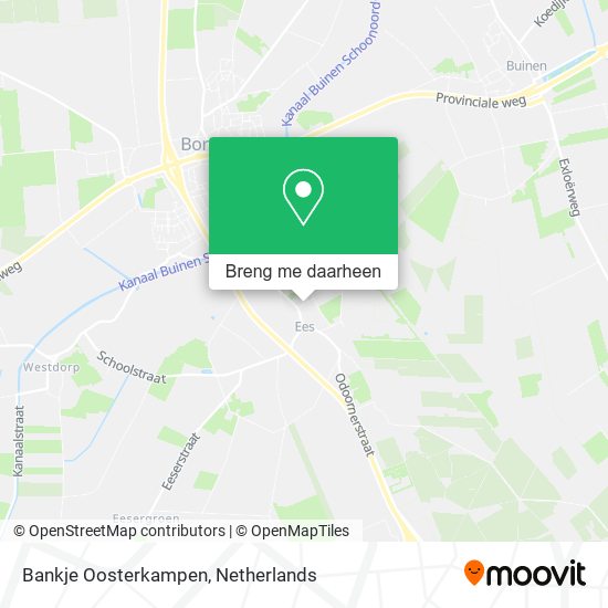 Bankje Oosterkampen kaart