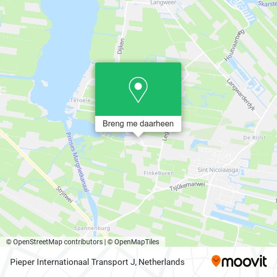 Pieper Internationaal Transport J kaart