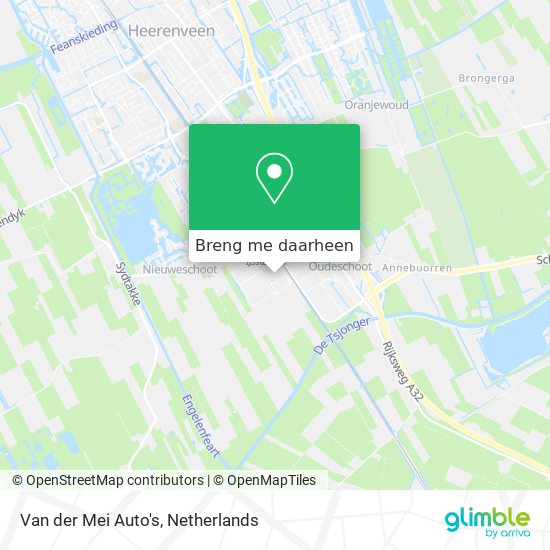 Van der Mei Auto's kaart