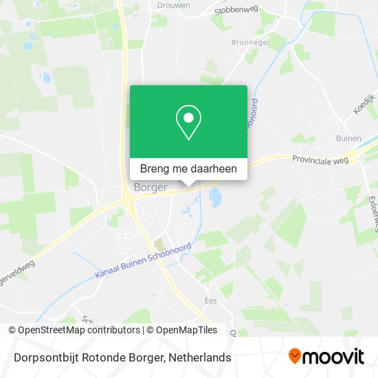 Dorpsontbijt Rotonde Borger kaart