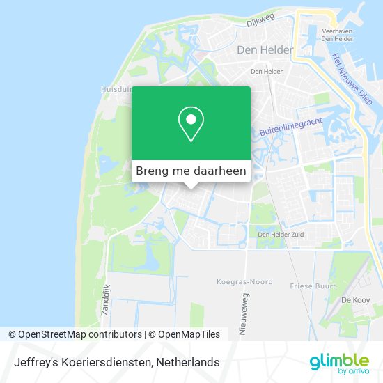 Jeffrey's Koeriersdiensten kaart