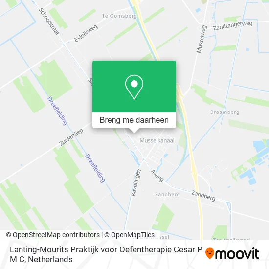 Lanting-Mourits Praktijk voor Oefentherapie Cesar P M C kaart
