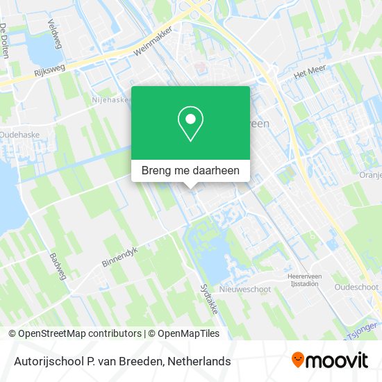 Autorijschool P. van Breeden kaart