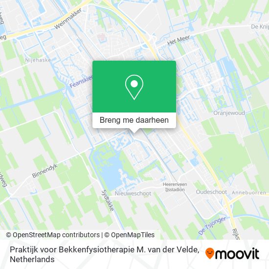 Praktijk voor Bekkenfysiotherapie M. van der Velde kaart